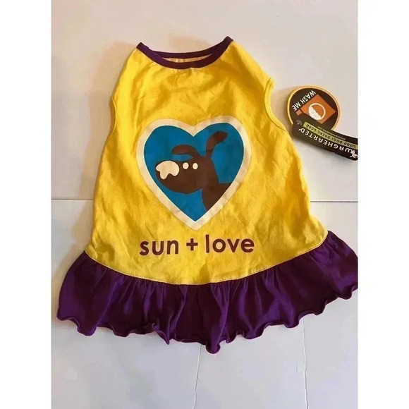 Sun and love Other - Sun +‎ love yellow dog dress size xl NWT